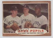 1962 Topps Bob's Pupils Steve Boros Jake Wood Bob Scheffing #72 sq1