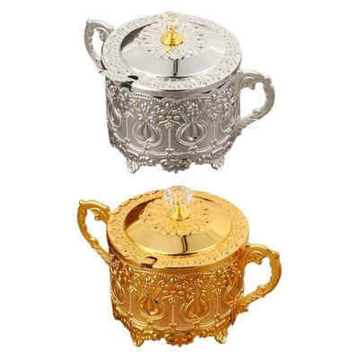 Bonbonglas Zuckertopf Glas Lebensmittelglas Bonbonhalter mit Deckel und Löffel Honigglas für