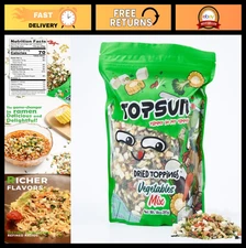 Dried Ramen Toppings Vegetable Mix 14oz - 12 Veggie Blend, Goji Superfood, Glute