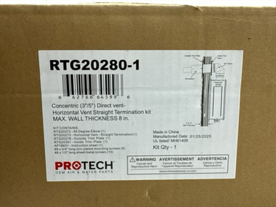 #ad Rheem ProTech Stainless Steel 3 in. x 5 in. Horizontal Vent Straight Termination $79.95