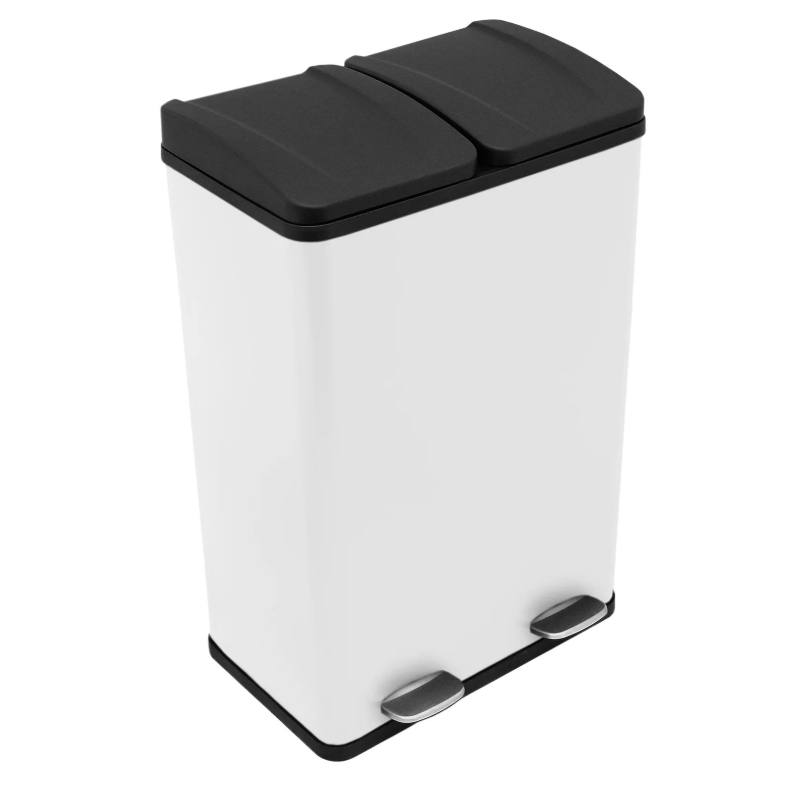Poubelle de recyclage blanche 60 L pour éliminer les odeurs et simplifier le tri