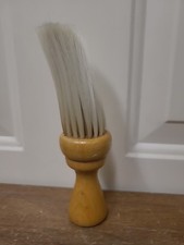 Antique Nylon Bristle Barbers Brush Wood Handle