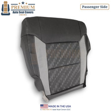 2014 - 2021 For Toyota Tundra Cloth Front Passenger Bottom Seat Cover 2-Tone