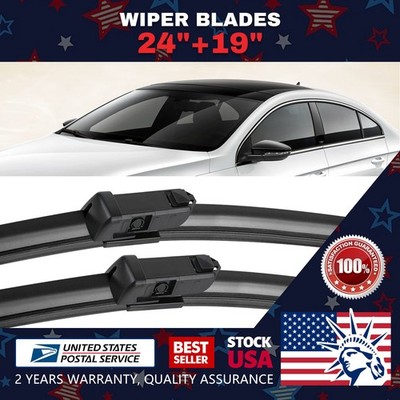 Top Lock 24''+19'' Premium Bracketless Windshield Wiper Blades All Season Premium
