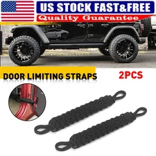 Polyester Car Door Limiting Straps Fit Jeep 1976-2021 Wrangler JL JK TJ LJ YJ CJ