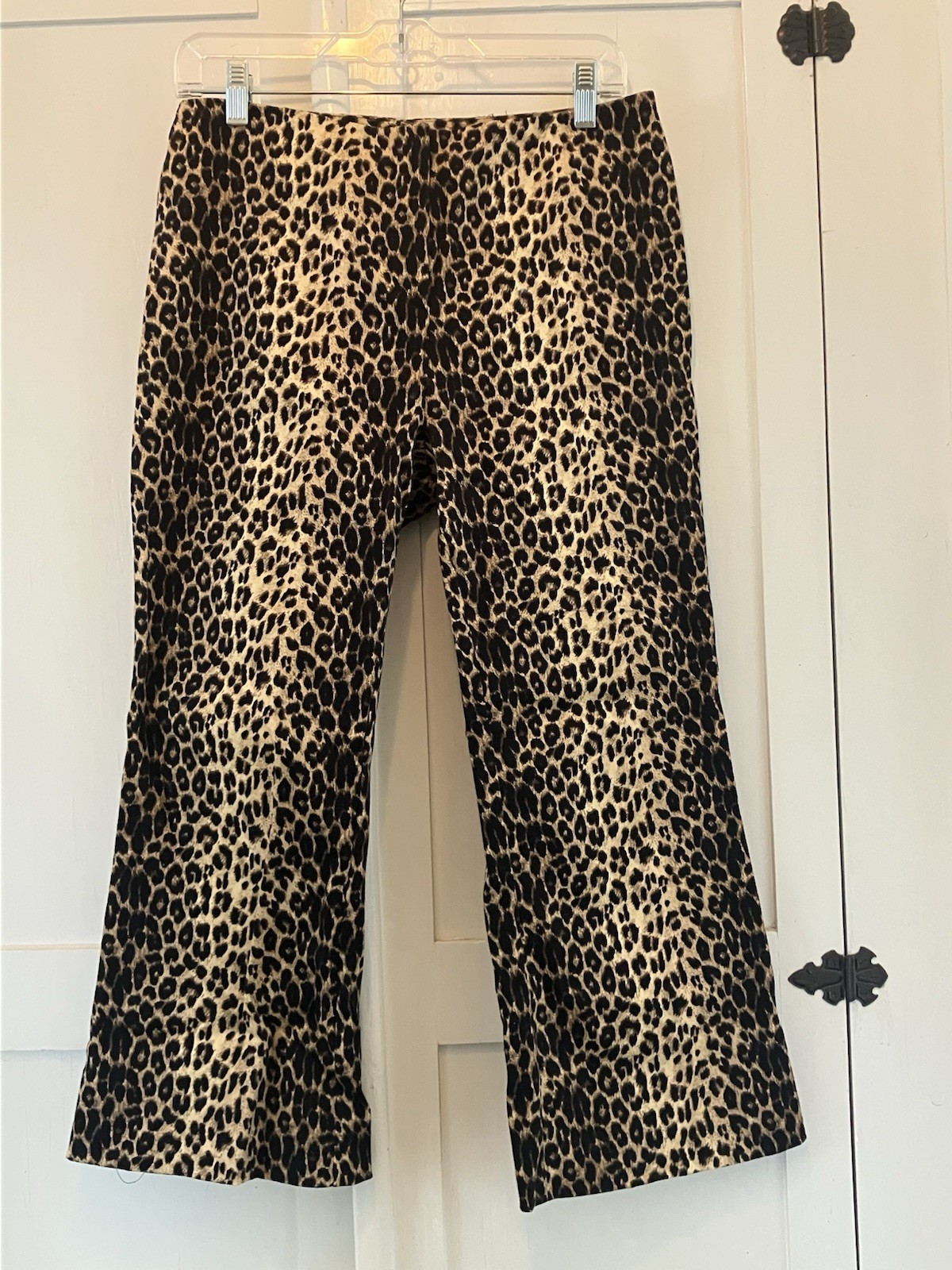 Necessary Objects leopard, cropped flared Cotton … - image 1