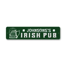 Family Irish Pub Plaque Custom Name Bar Lounge WallDecor Metal Sign