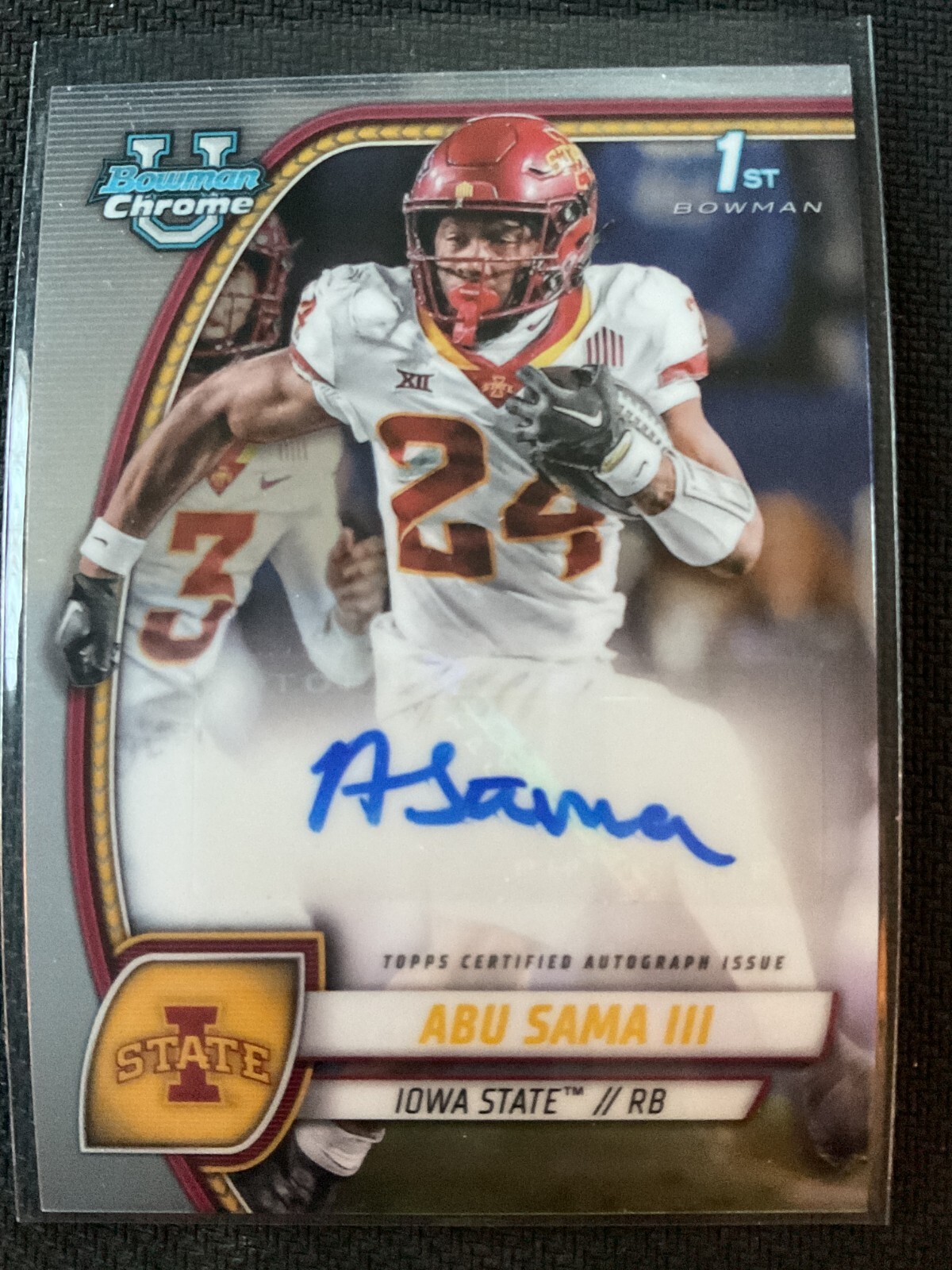 Abu Sama III 2024 Bowman University Chrome Auto RC Card #PA-ASA (A)