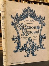 PUCCINI Giacomo. MANON LESCAUT. Opera completa per Canto e Pianoforte. 1893