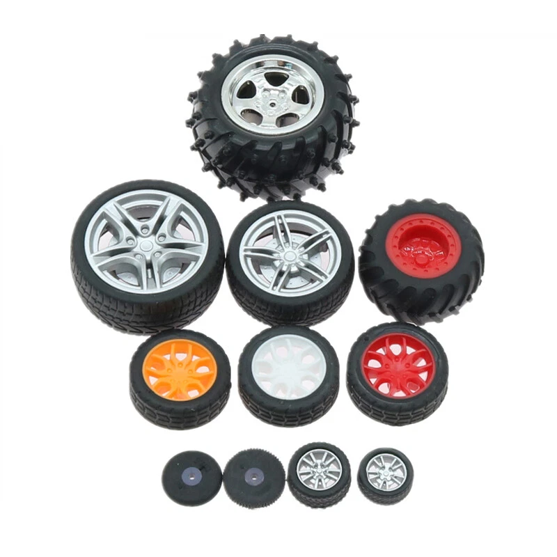 RC Modellbau Räder Rolle Welle Räder Felgen Reifen Gummi Kunststoff Auto DIY - Bild 2 von 4