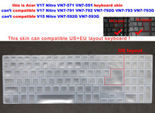 Keyboard Skin Cover for Acer Aspire V15 Nitro,VN7-571G,VN7-571,VN7-591,VN7-591G