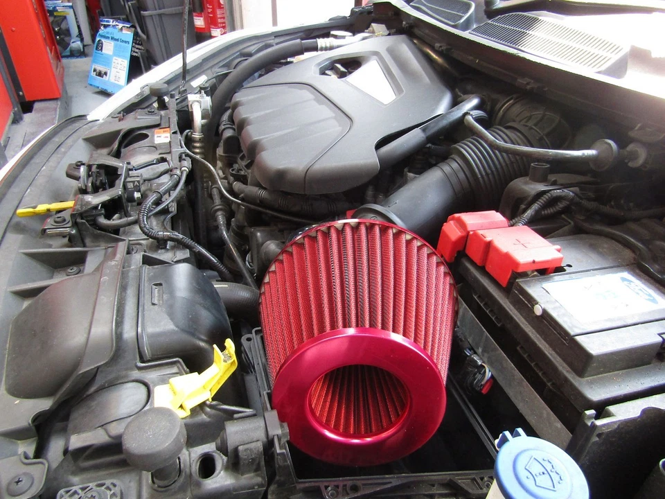 Red Induction Kit Cone Air Filter FOR DAIHATSU Cuore 1995-2016 - Image 3 of 3