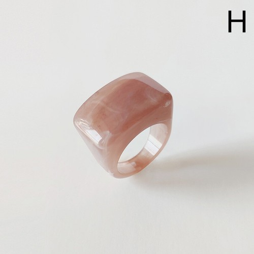 Vintage Women Ladies Resin Ring Acrylic Rings Jewelry Fashion Party Gift - Picture 19 of 22