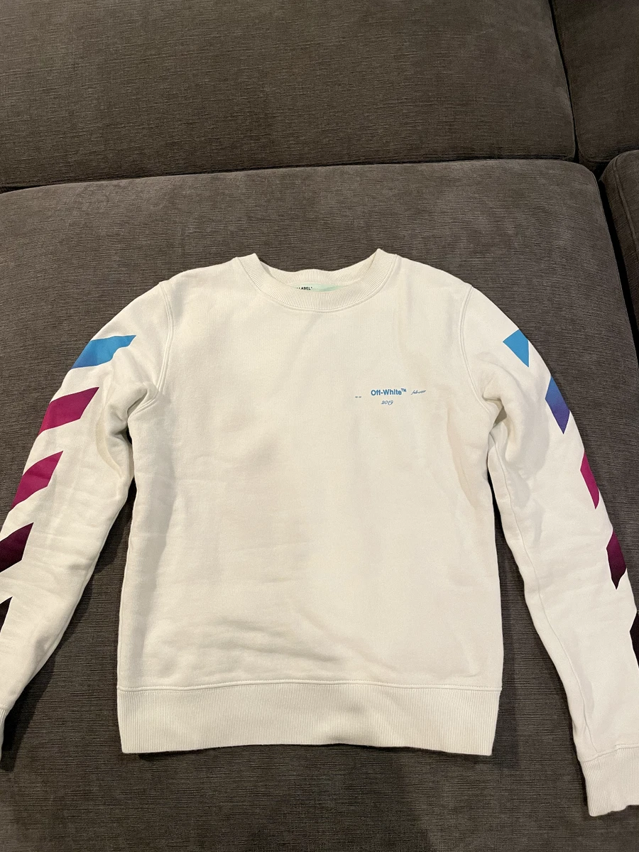 Off-White Diagonal Gradient Crewneck AUTHENTIC] With | eBay