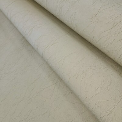 Cream beige silk shimmer natural fabric on non woven base textured wallpaper