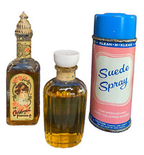 Vtg Vanity Bath Decor Early American Old Spice California Perfume Suede Spray