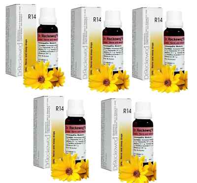 5xDr. Reckeweg R14 Nerve Tonic Sleep Anxiety Stress Drops 22ml |
