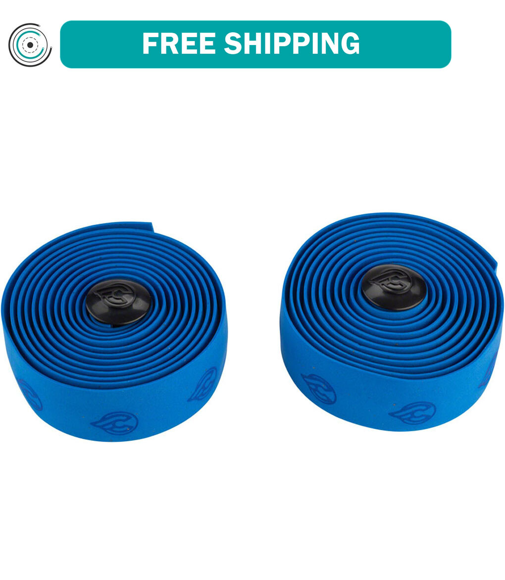 Cinelli Gel Ribbon Handlebar Tape Blue Bicycle Bike Bar Tape with Plugs