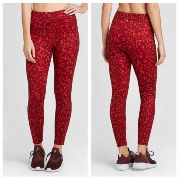 Leopard Print Side Pockets High-waisted 