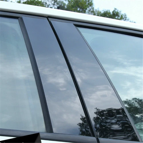 For 2012-2017 Toyota Camry 6Pcs Glossy Black Pillar Posts Door Window Cover Trim - Foto 8 di 13