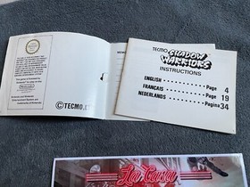 ₪PAS DE JEU₪ Notice Nintendo NES - FRA - Shadow Warriors Ninja Gaiden