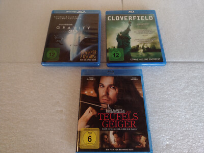 3 STÜCK  CLOVERFIELD + GRAVITY + TEUFELSGEIGER  blu ray