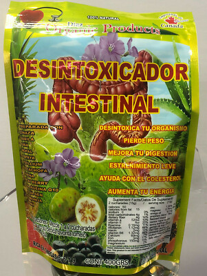 NEW SEALED DESINTOXICADOR INTESTINAL ORGANIC PRODUCTS 100 % NATURAL FLAX SEED 