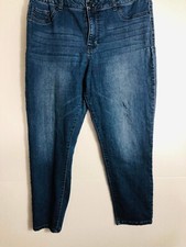 D. Jeans Straight Legs Mid Waist Women  s Sz 12 EUC 1 Spandex Stretch