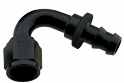 FRAGOLA 212010-BL FRAGOLA Hose Fitting #10 120 Deg Push Lock Black