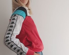 Vintage retro sport hipster Kappa jacket/sweatshirt top, S size