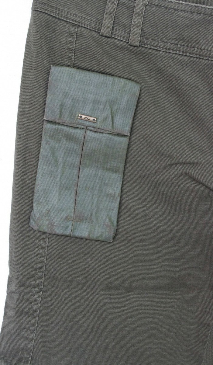 Pantalon Large IKKS Gothique - Toile Verte Kaki - Taille Regular - Neuf Avec étiquettes