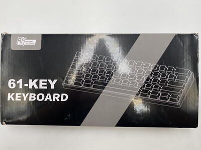 RK Royal Kludge RK61 Single Mode Brown Switch Black IBM61K-QMK RGB Keyboard New