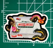 Kreepy Kreme Donuts Krispy Kreme Parody  Vinyl Decal Horror Sarcasm Scary Funny