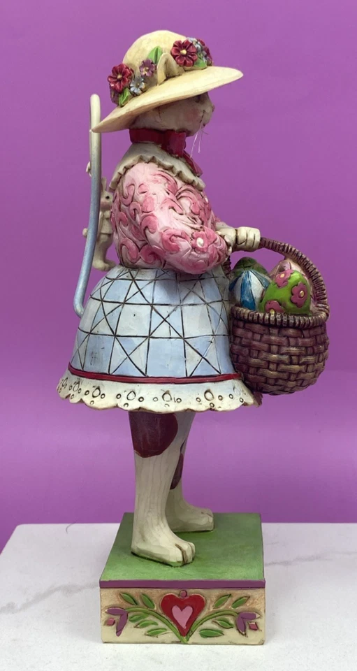 Jim Shore 7" Kitty So Pretty 4020610 Easter Basket Cat 2010 Heartwood Creek Foto 4 de 4