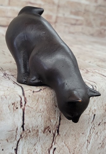 Signed Nardini Original Artwork Cat 100% Solid Bronze Sculpture Statue Figurine - Zdjęcie 3 z 10