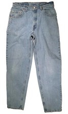 Vintage Levis 560 34X34 Loose Fit Tapered Leg USA Made Light Blue 100% Cotton