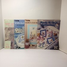 4 Baby Cross Stitch Pattern Leaflets Leisure Arts