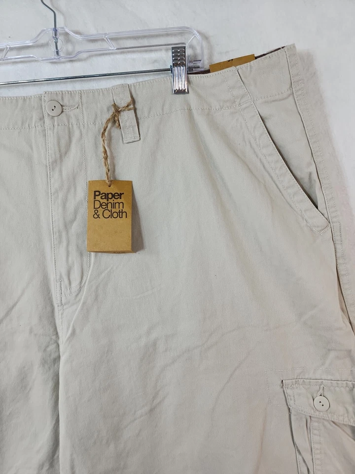 Pantalones cortos cargo Paper Denim & Cloth beige para hombre 46 Foto 3 de 4