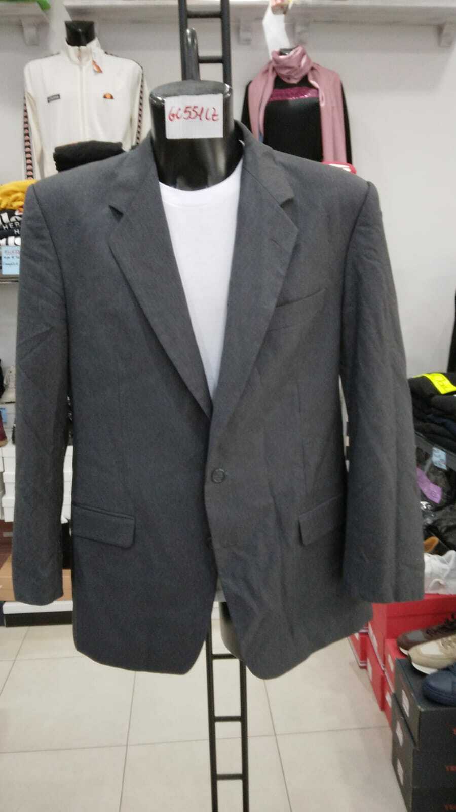 Royal Club Jacket Pure Wool Men Grey New Size 54 GC551LZ