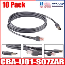10 Pack CBA-U01-S07ZAR 6FT For Symbol LS2208 USB Cable Barcode Scanner Cord USA