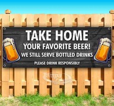 TAKE HOME YOUR DRINK Advertising Vinyl Banner Flag Sign Many Sizes BEER SB10359
