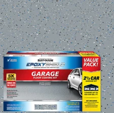Epoxy Floor Coating Kit 2.5 Car Garage Basement High Gloss Protect Durable Gray