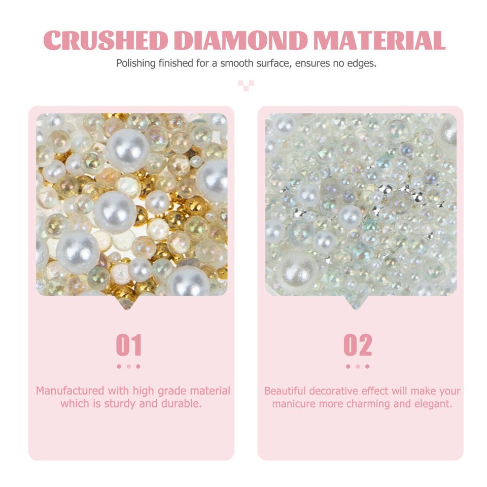 4 Boxes Nails Rhinestones Unique Decorative Effects Art Crafts eBay