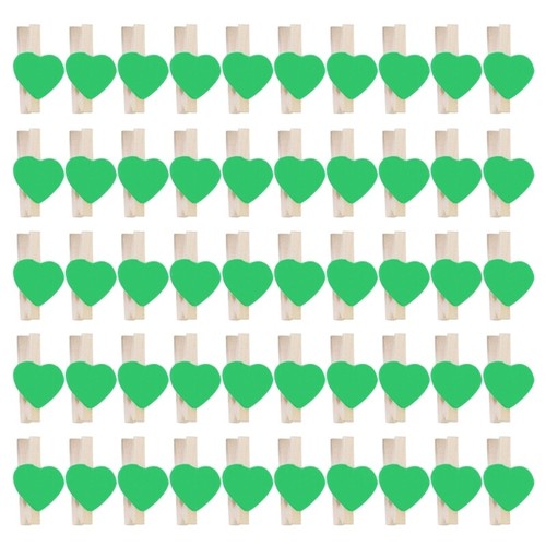 Stylish Practical Wooden Clamp Pegs Love Heart Clothespin Small Photo Clip 50pcs - Picture 5 of 14