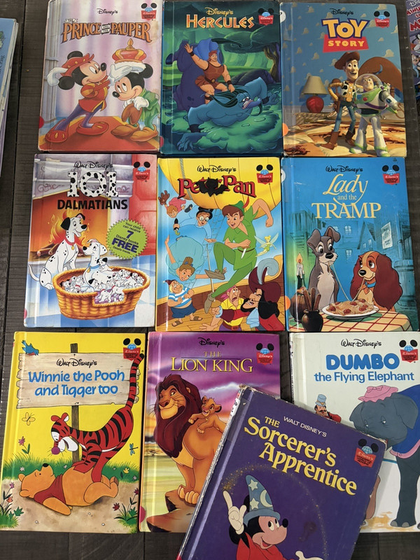 Vintage Disney 1974 Storybook Collection Lot Winnie thePooh Lion King Toy Story