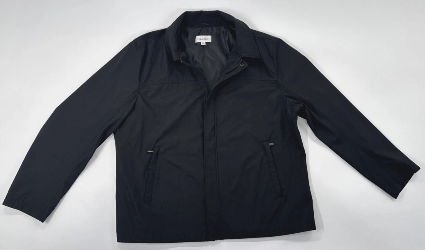 Calvin Klein Black Jacket Mens 2XL Softshell Water Resistant Lined Zip Pockets