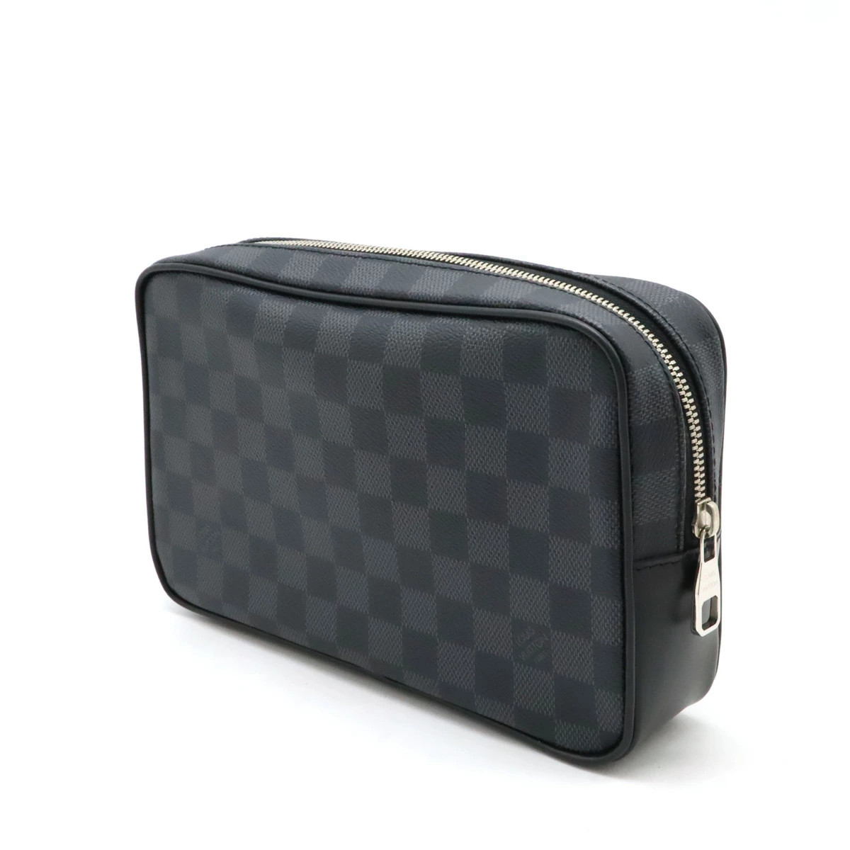 LOUIS VUITTON Damier Graphite Pochette Kasai Second Bag Clutch Bag