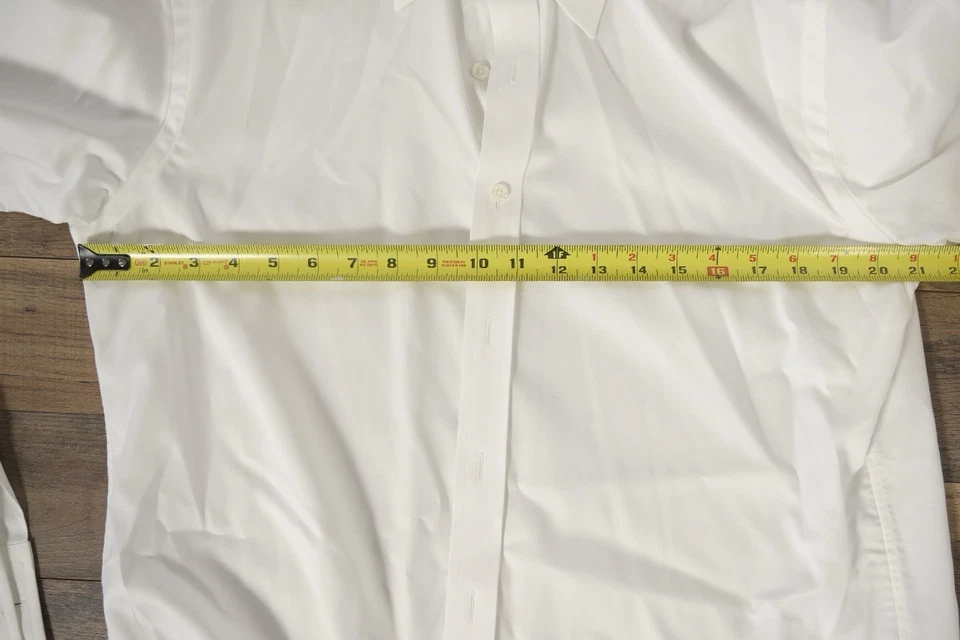 Proper Cloth Men’s M. White Classic Long Sleeve Cotton Button Up Shirt - Image 4 of 4