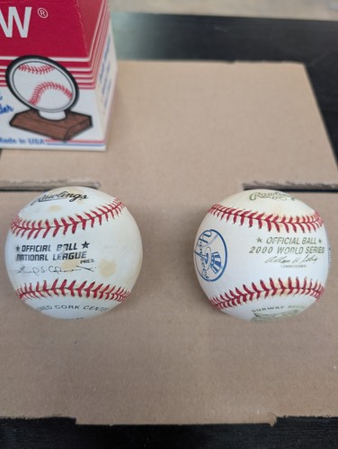 BASEBALLS SET OF 2 - SIGNED BY STAN "THE MAN" HOF69 AND SUBWAYS WORLD SERIES