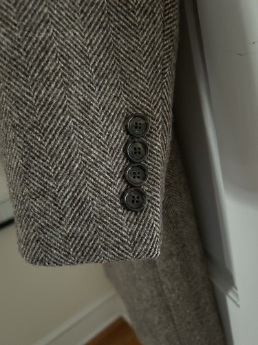 J Crew Herringbone Wool Ludlow Top Coat 42R - Picture 5 of 6